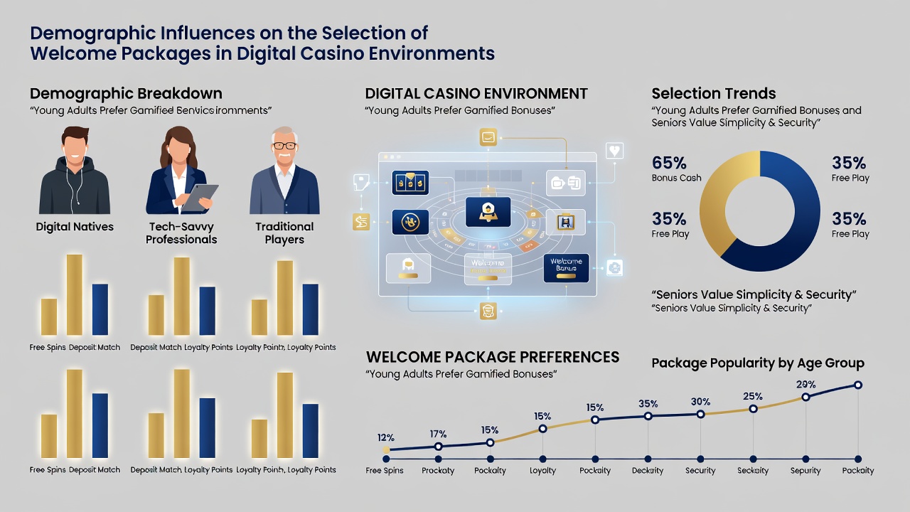 Analytics dashboard showing demographic breakdown of welcome package selections